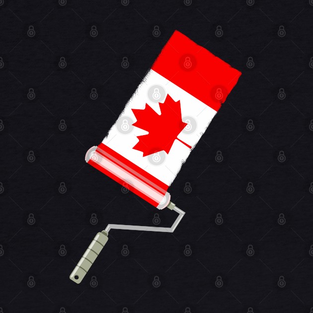 Paint Roller Canadian Flag by mailboxdisco